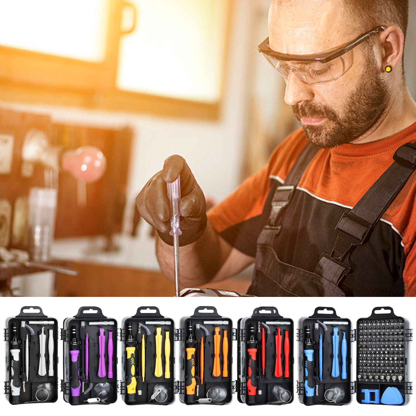 Multi-purpose Mobile Phone Screwdriver Set,115-in-1 Carbon Steel Tool,Disassembly \u0026 Maintenance,Precision Screwdriver,Phone Repair Kit,Universal Tool for DIY Enthusiasts \u0026 Technicians|metal,Blue